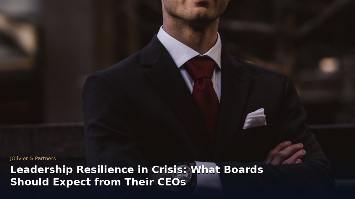 Leadership Resilience in Crisis: What Boards Should Expect from Their CEOs